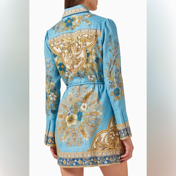 Alemais Cassie Mini Dress in Linen - Picture 3 of 14